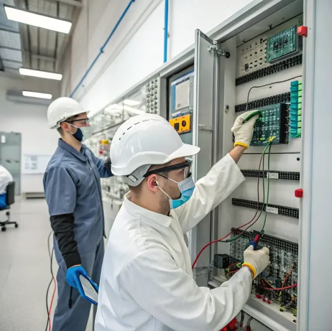 clean-illustration-of-technicians-handling-electri